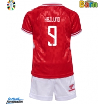 Danmark Rasmus Hojlund #9 Hjemmedraktsett Barn EM 2024 Kortermet (+ Korte bukser)